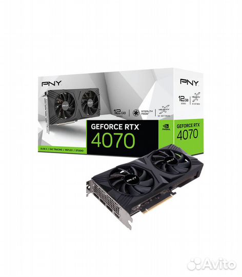 Видеокарта PNY GeForce RTX 4070 verto Dual Fan, 12