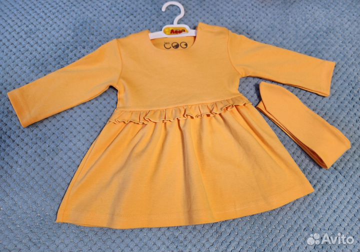 Детское платье с повязкой(новое)