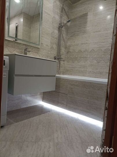 Ремонт в ванной,санузле под ключ,укладка кафеля