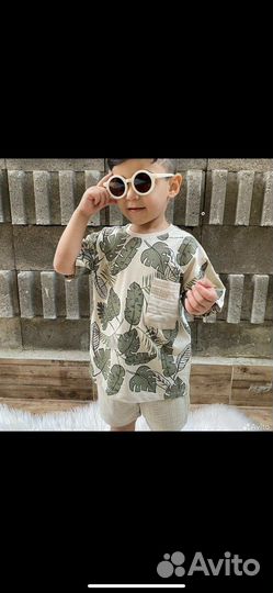 Летний костюм zara из муслина на мальчика