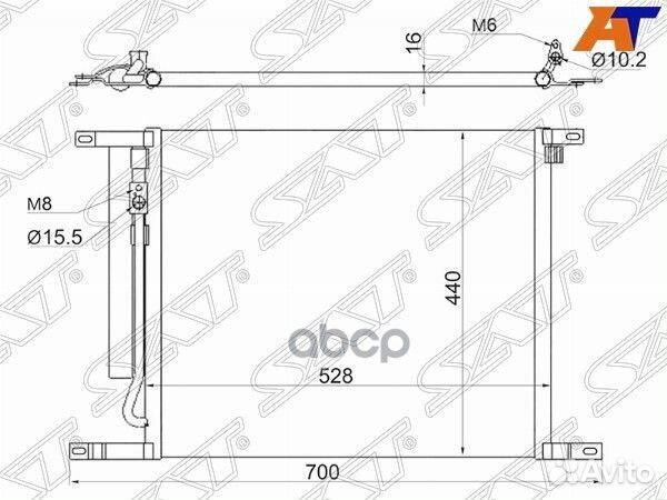 Радиатор кондиционера Chevrolet Aveo 05-11 ST-D