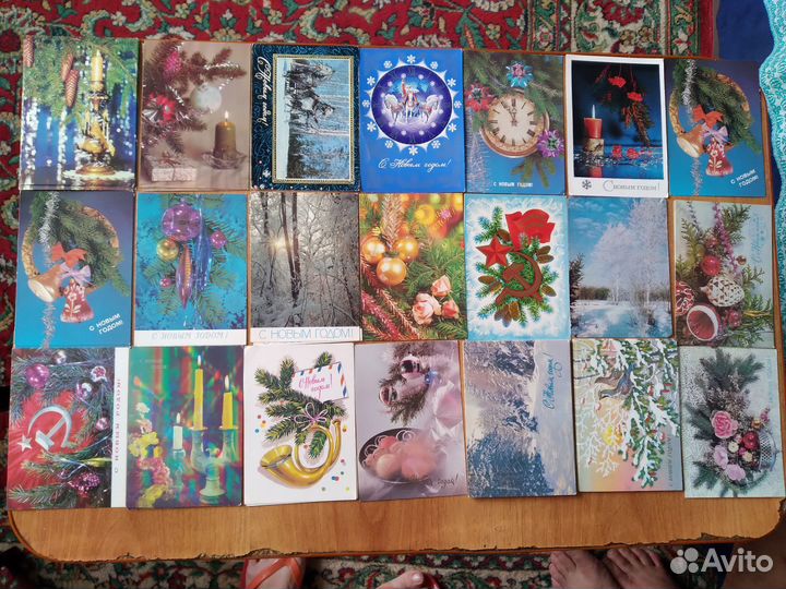 Новогодние открытки СССР