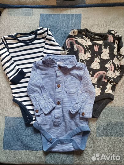 Боди штаны песочник next 0-3 3-6 мальчик