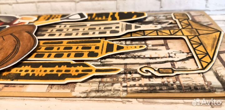 Открытка на день строителя ручной работы