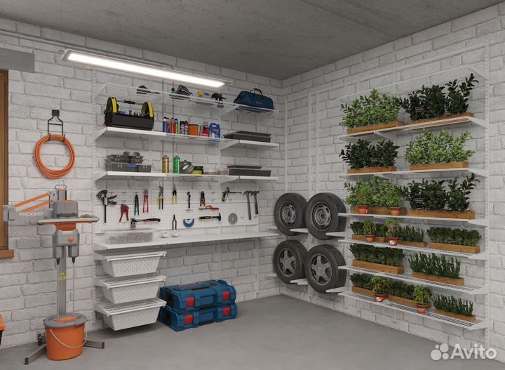 Стеллаж металлический для гаража и рассады