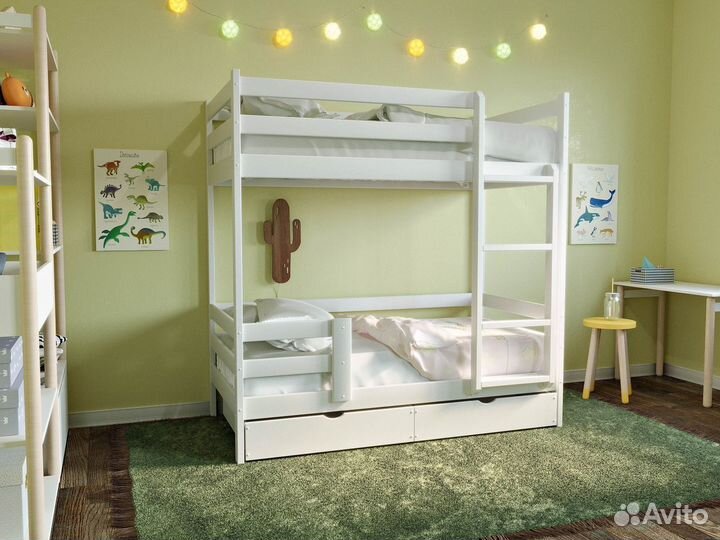 Двухъярусная кровать Матрас в подарок