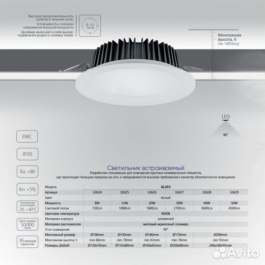 Встраиваемый светильник Feron 32626 AL253