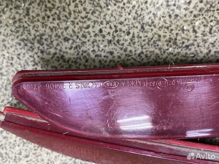 Отражатель заднего бампера kia rio 3