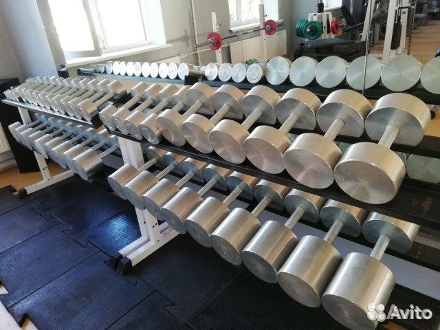 Гантельный ряд, гантели 132кг. В наличии и др.вес