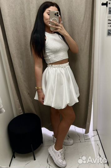 Юбка баллон мини