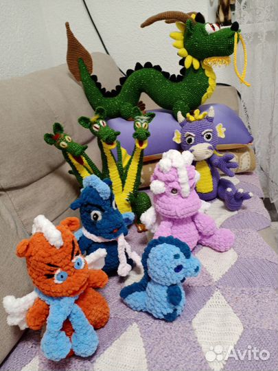 Вязаные игрушки ручной работы дракон