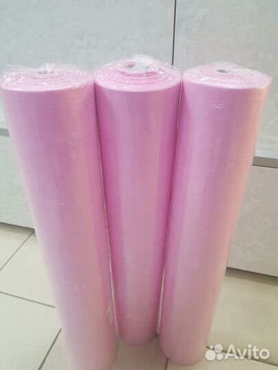 Простыни в рулоне 70*200 Розовые с перфорацией