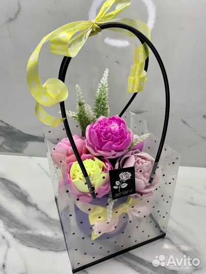 Мыло ручное « пионы»