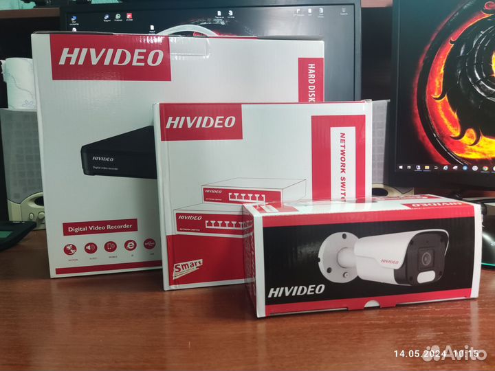 Комплект видеонаблюдения IP POE 9 каналов 4K