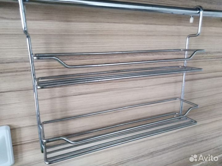 Полка хром для рейлинга, подвес, подставка