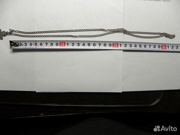 Серебряная цепочка с крестиком