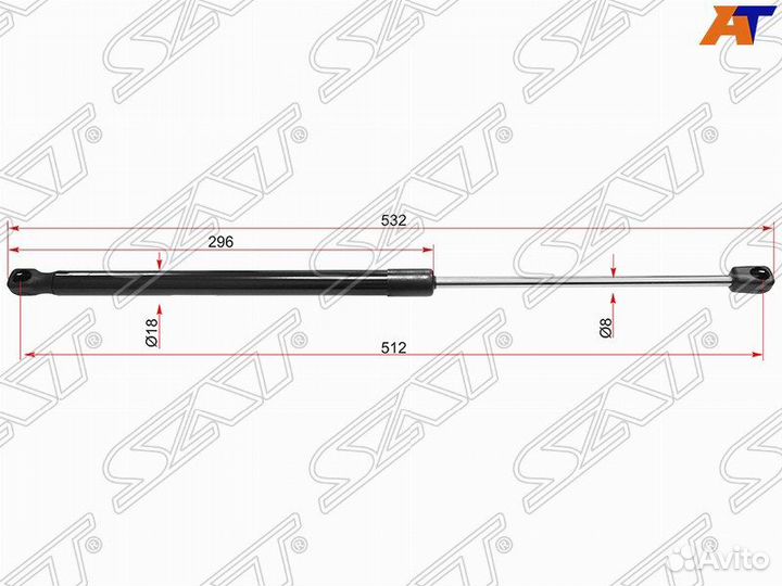 Амортизатор крышки багажника ford ecosport 13- ST
