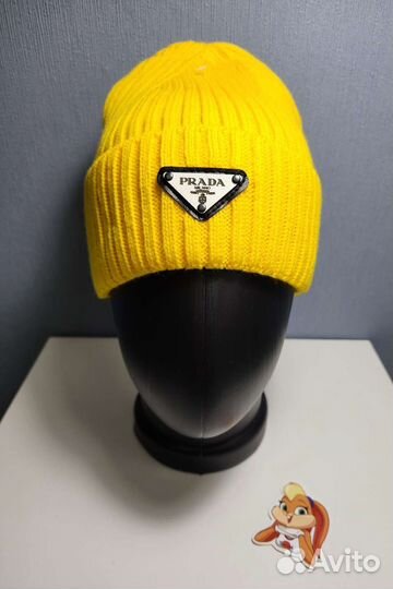 Шапка жёлтая Prada