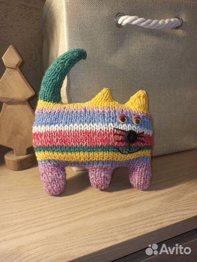 Кот вязаная игрушка