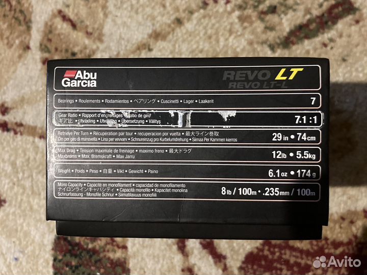 Мультипликаторная катушка abu garcia RevoLT