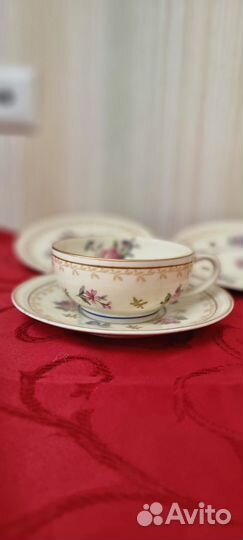Антикварная фарфоровая чайная пара Lemoges
