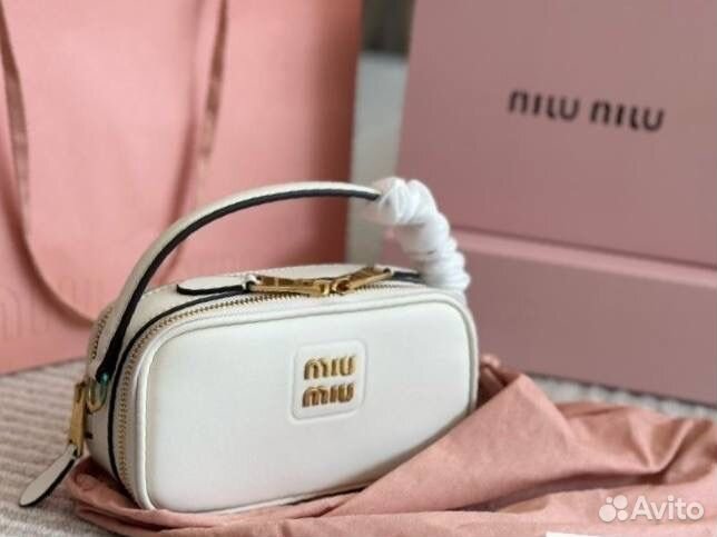 Сумка MIU MIU matelasse натуральная кожа белая