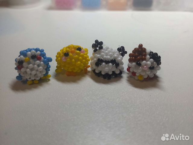 Мини амигуруми кругляш из бисера