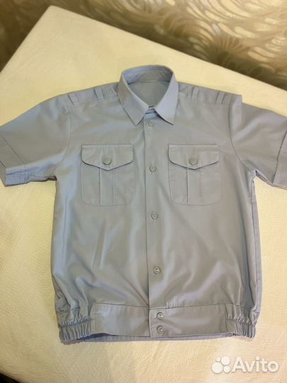 Рубашка форменная голубая для девочки