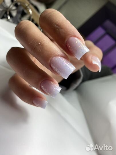 Наращивание ногтей, маникюр с покрытием гель-лак
