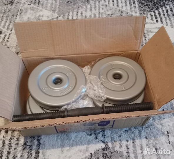 Новые гантели 2 по 15кг, разборные