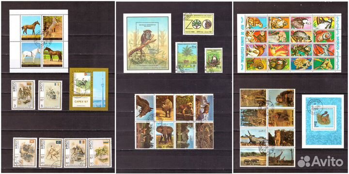 Флора и фауна. Почтовые марки разных стран. Альбом