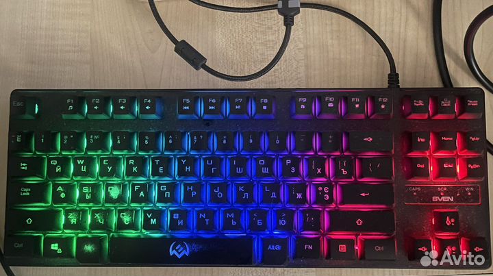 Игровая клавиатура с подсветкой (мембрана). Торг