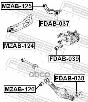 Сайлентблок ford edge/lincoln 06- зад. рычага