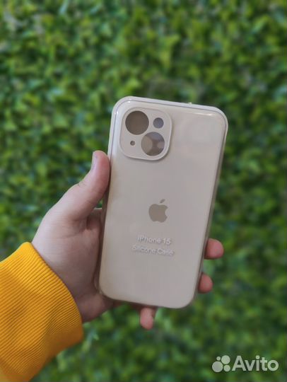 Силиконовый Чехол iPhone 15 (Белый)