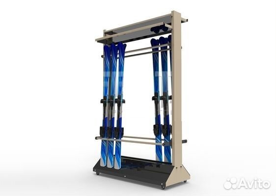 Стеллаж для хранения беговых лыж на 20 пар