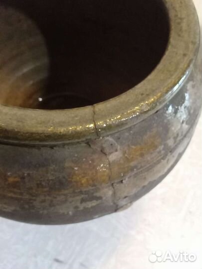 Крынка глиняная старинная