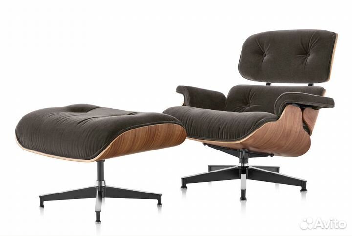 Кресло кожаное eames lounge chair