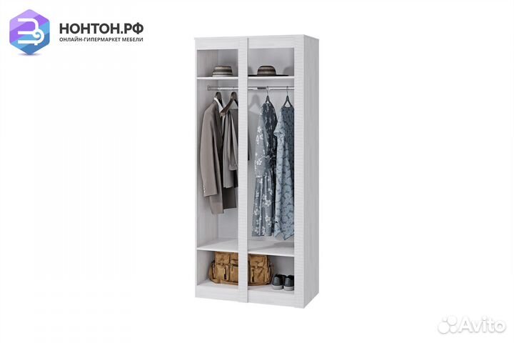 Шкаф угловой Монако ясень белый