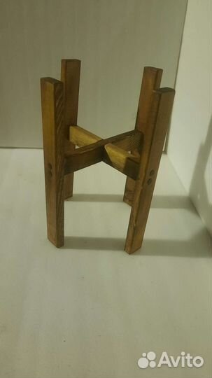 Подставка для цветов напольная деревянная кашпо