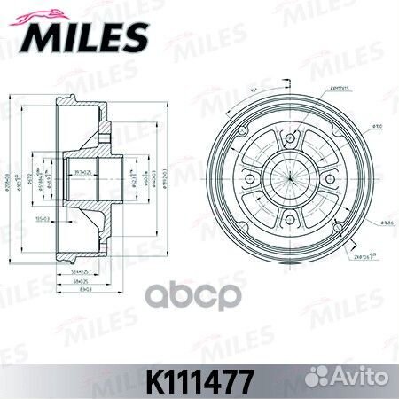 Барабан тормозной renault logan/clio/megane (d