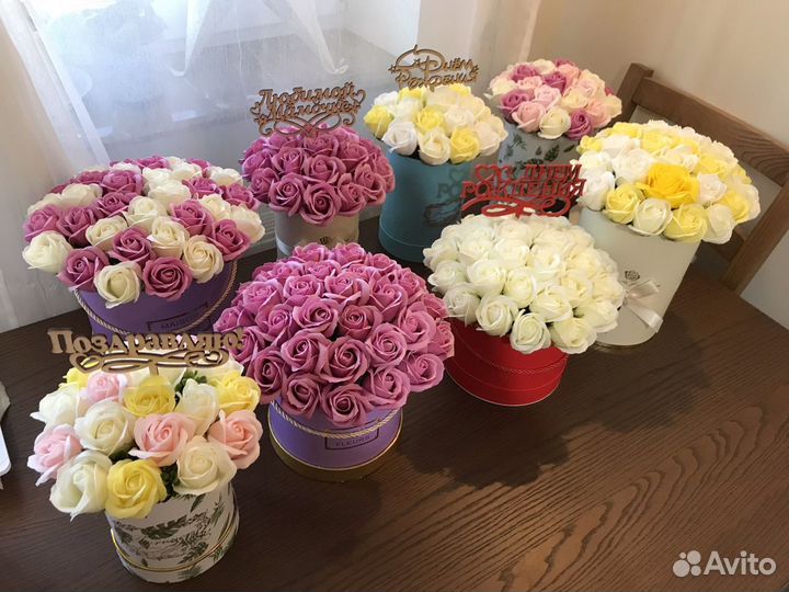 Букет из мыльных роз. Цветы к 8 марта