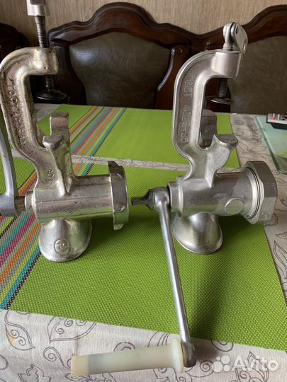 Мясорубка чугунная СССР ; Алюминевая