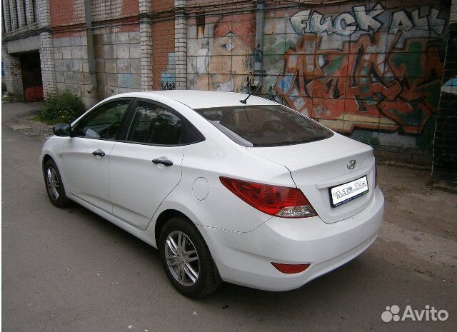 Бампер Хендай Солярис 1 Задний Седан Белый