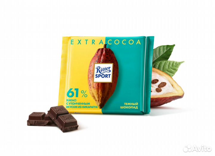 Ritter Sport Утонченный вкус из Никарагуа 61какао