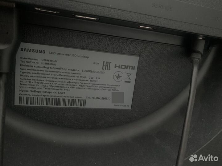 Монитор samsung U28R660UQI 4k