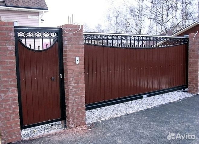 Откатные ворота свое производство