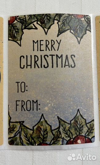 Наклейки для подарков новый год как zara home