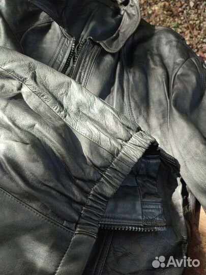 Кожаная куртка мужская 48 50