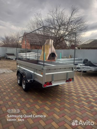 Двухосный прицеп 3х1.3х0.50, тент 1.2 скос