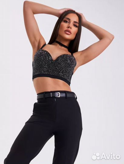 Топ корсет со стразами новый